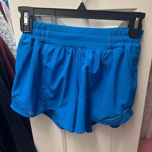 Lululemon Poolside Blue Hotty Hot 4” Shorts Size 4